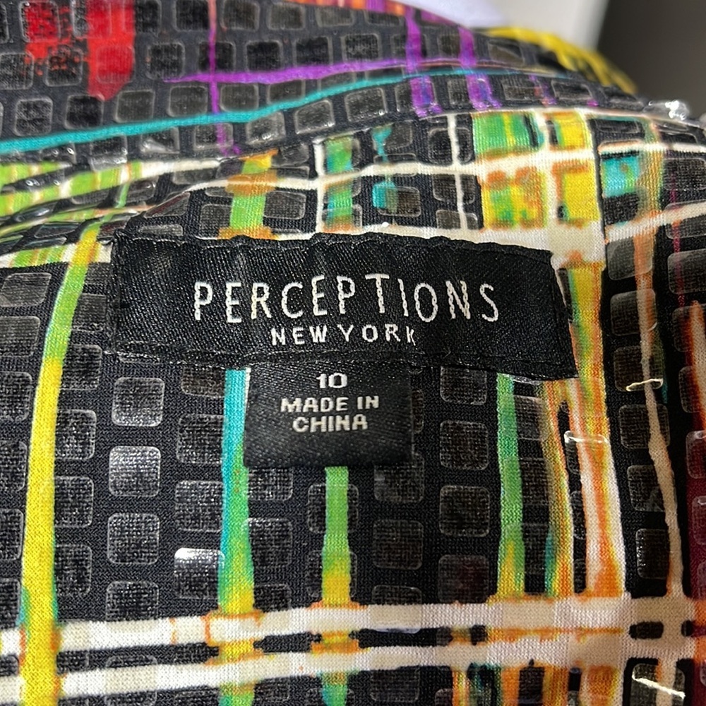 Perceptions Shimmering Size 10 Jacket Euc Multico… - image 3